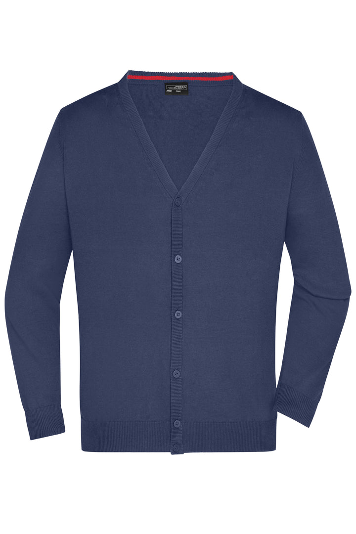 Men's V-Neck Cardigan - navy