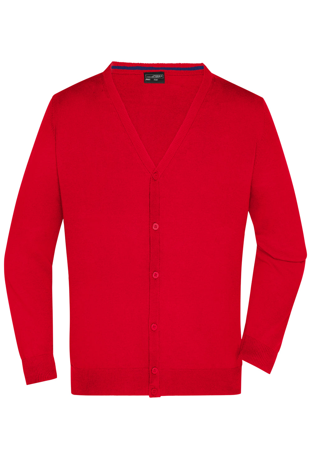 Men's V-Neck Cardigan - red