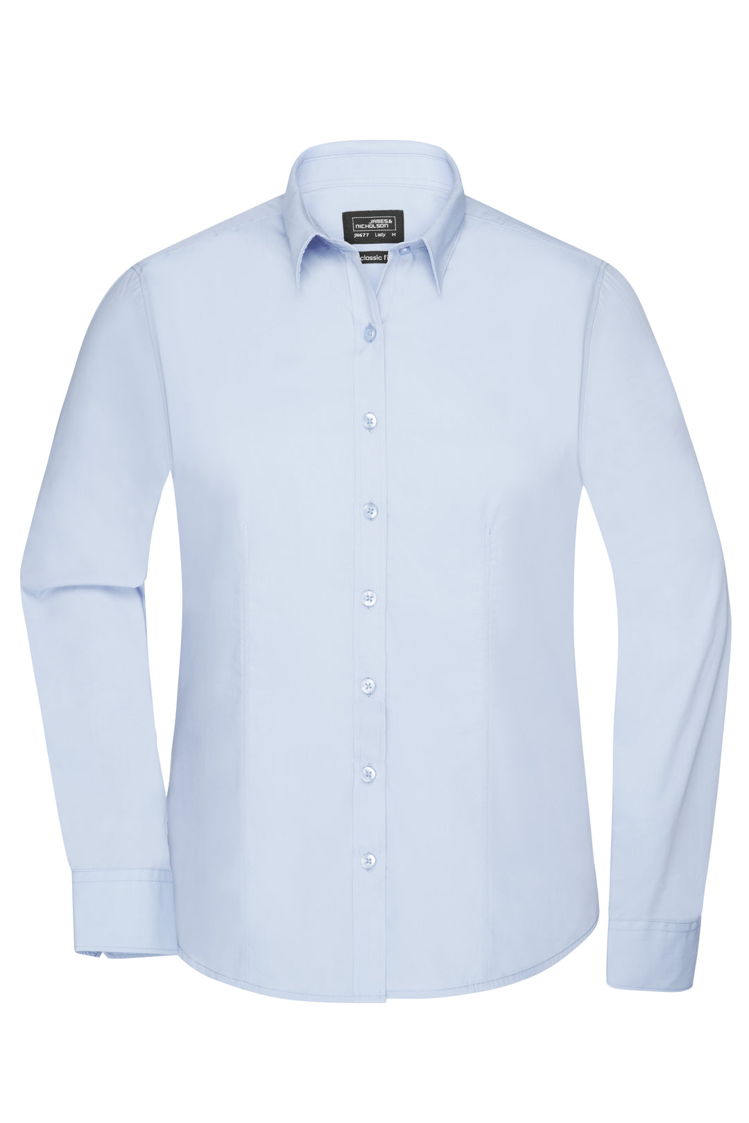 Ladies' Shirt Long-Sleeved Poplin - light-blue