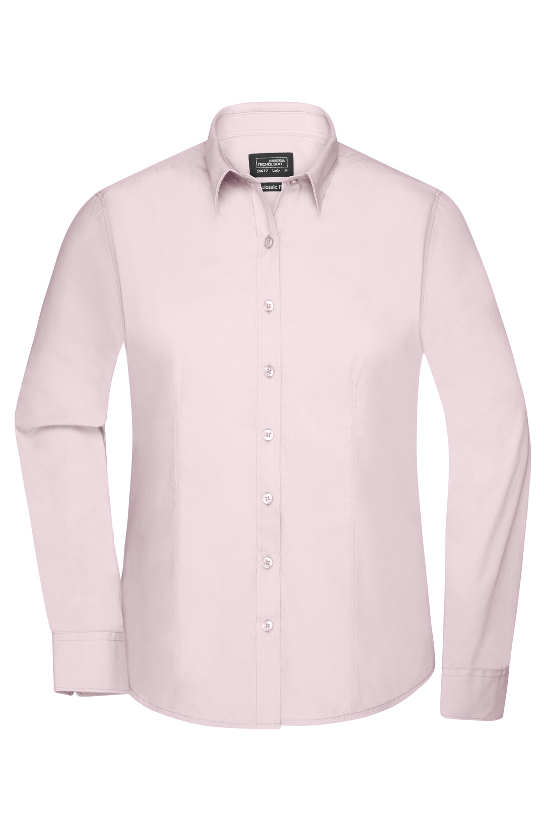 Ladies' Shirt Long-Sleeved Poplin - light-pink