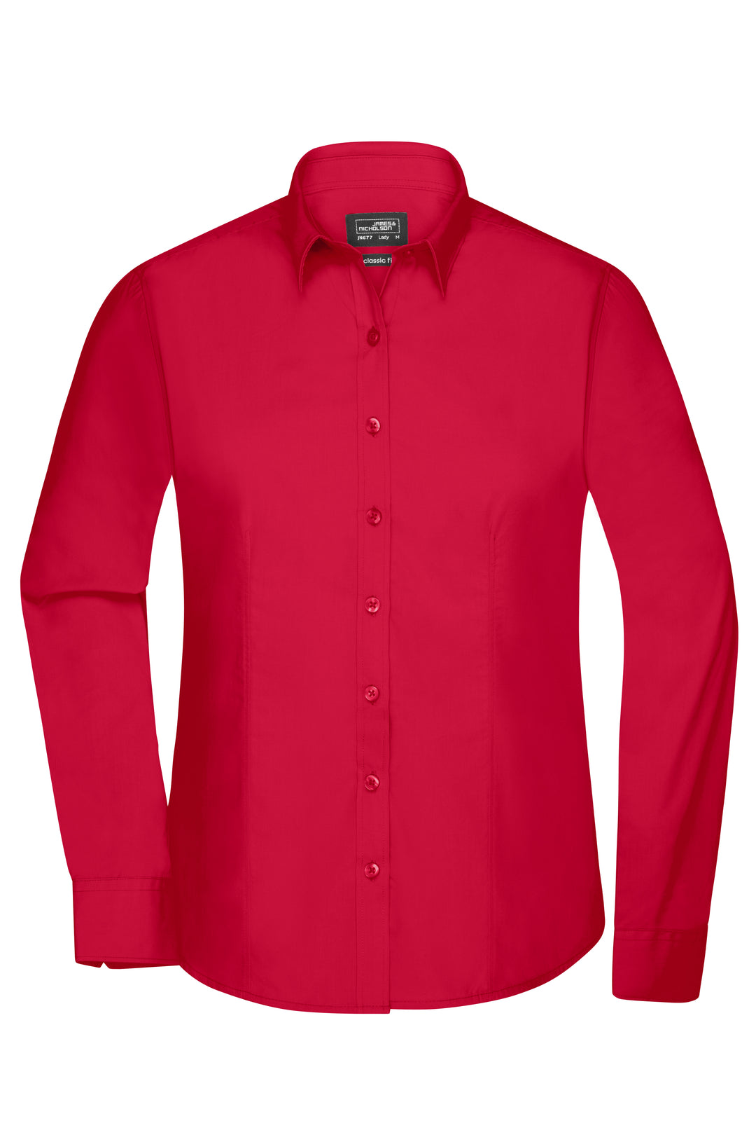 Ladies' Shirt Long-Sleeved Poplin - red