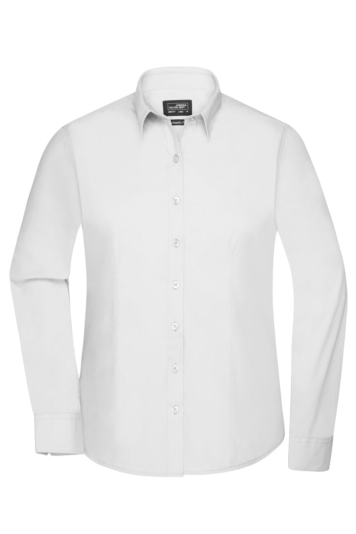 Ladies' Shirt Long-Sleeved Poplin - white