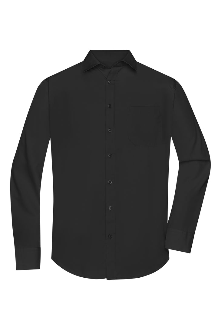 Men's Shirt Long-Sleeved Poplin - black