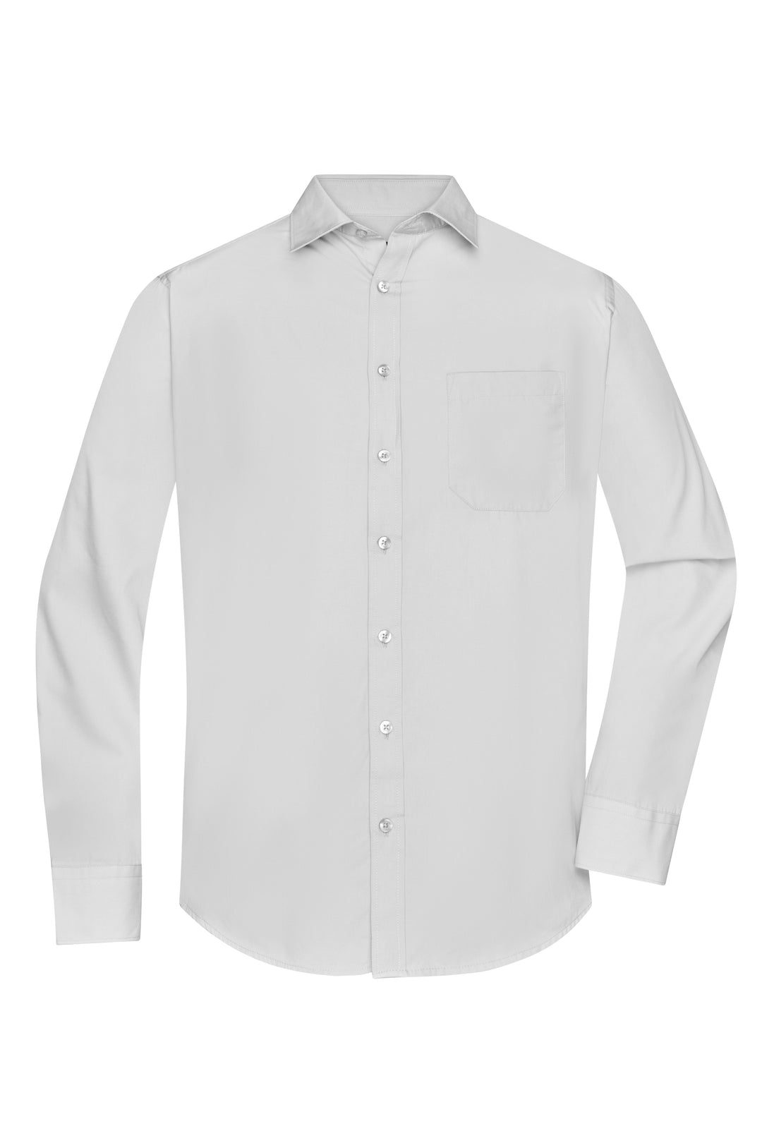 Men's Shirt Long-Sleeved Poplin - light-grey