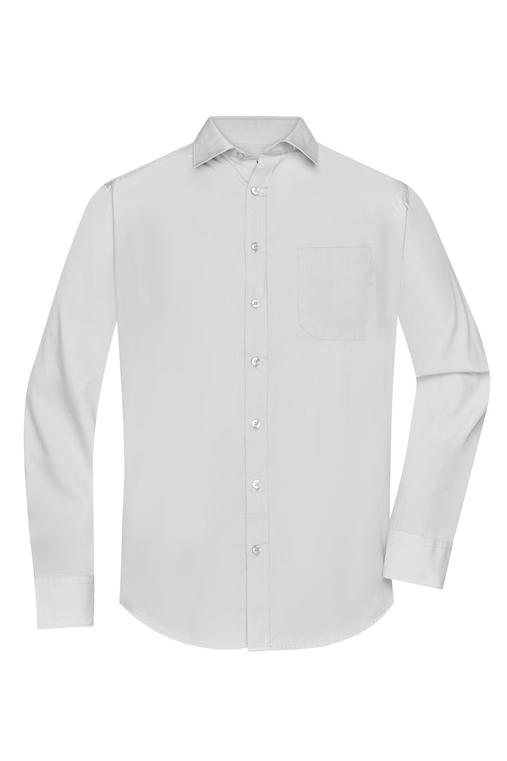 Men's Shirt Long-Sleeved Poplin - light-grey