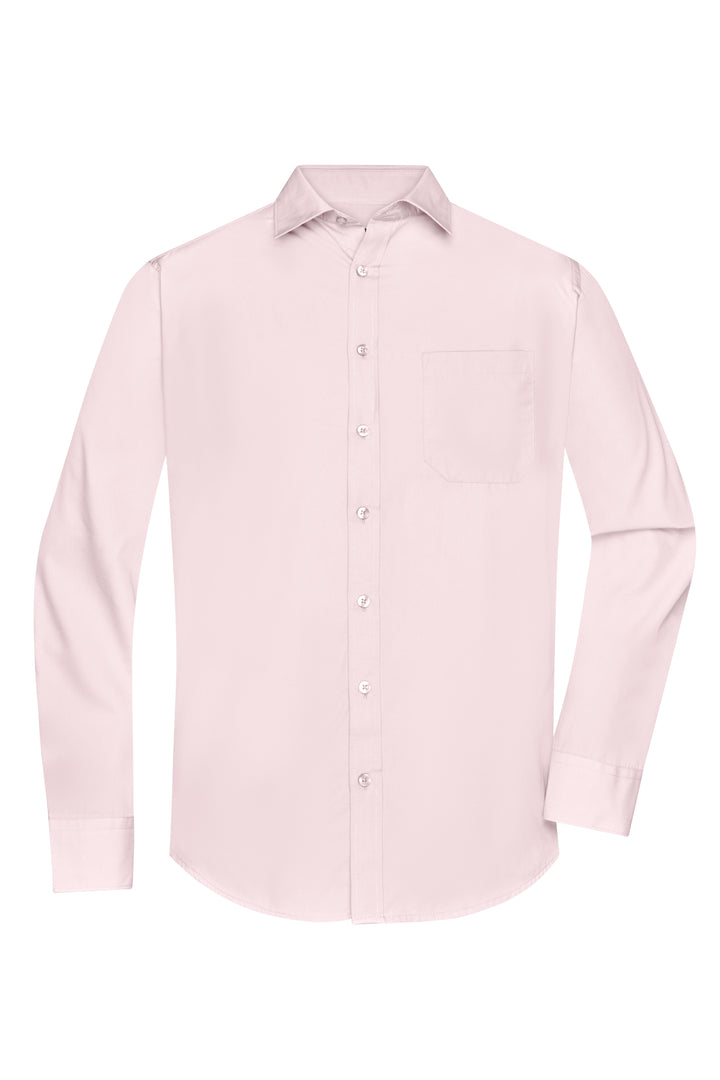Men's Shirt Long-Sleeved Poplin - light-pink