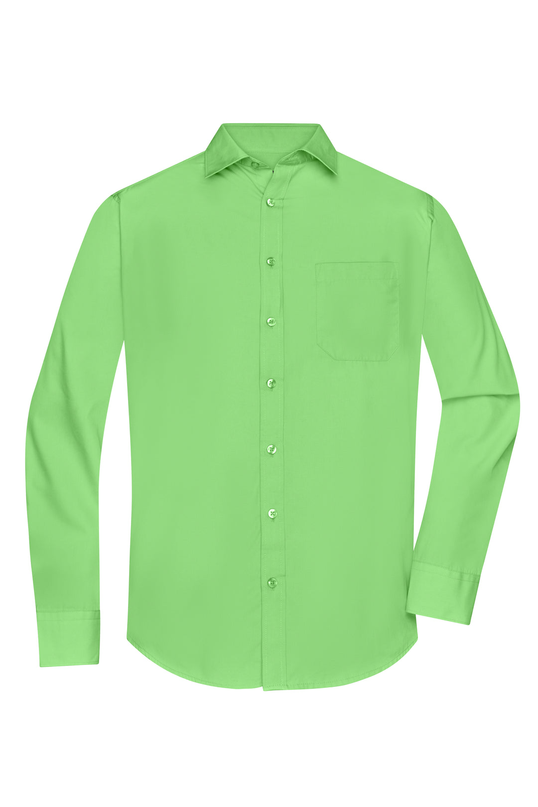Men's Shirt Long-Sleeved Poplin - lime-green