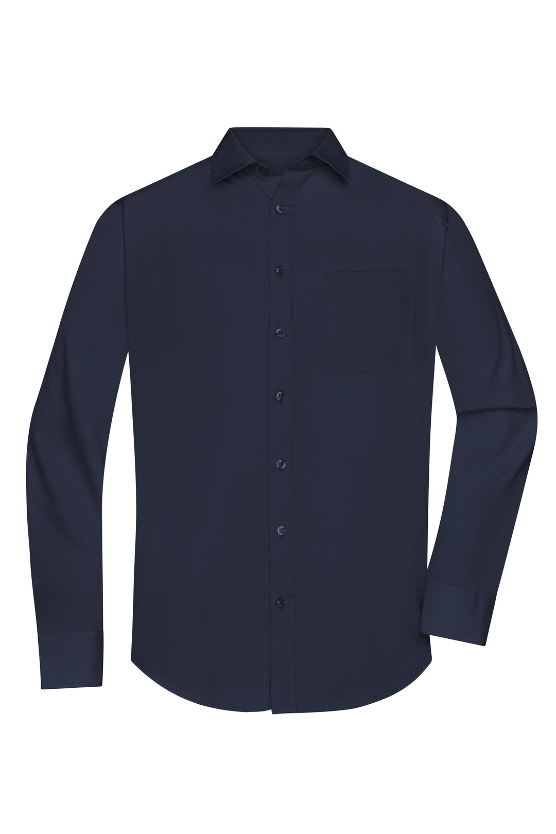 Men's Shirt Long-Sleeved Poplin - navy