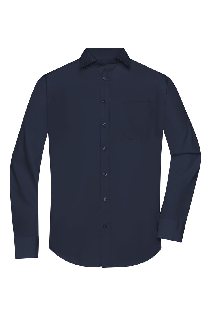 Men's Shirt Long-Sleeved Poplin - navy
