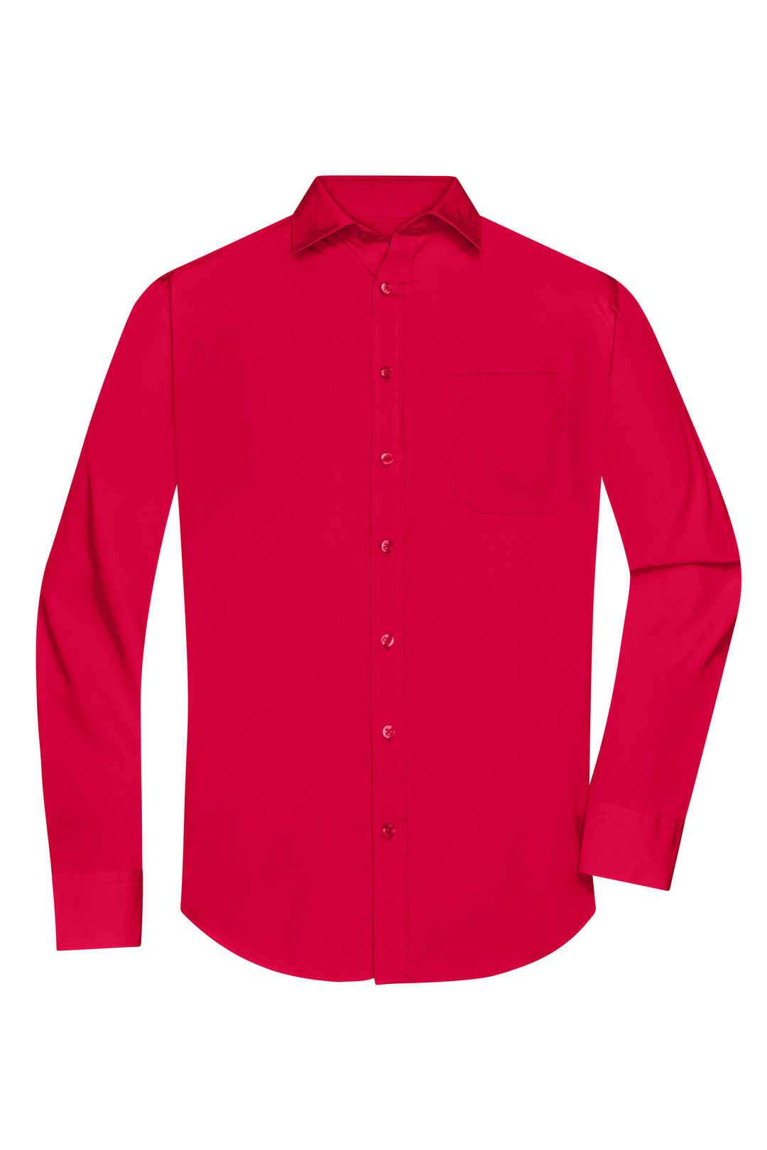 Men's Shirt Long-Sleeved Poplin - red