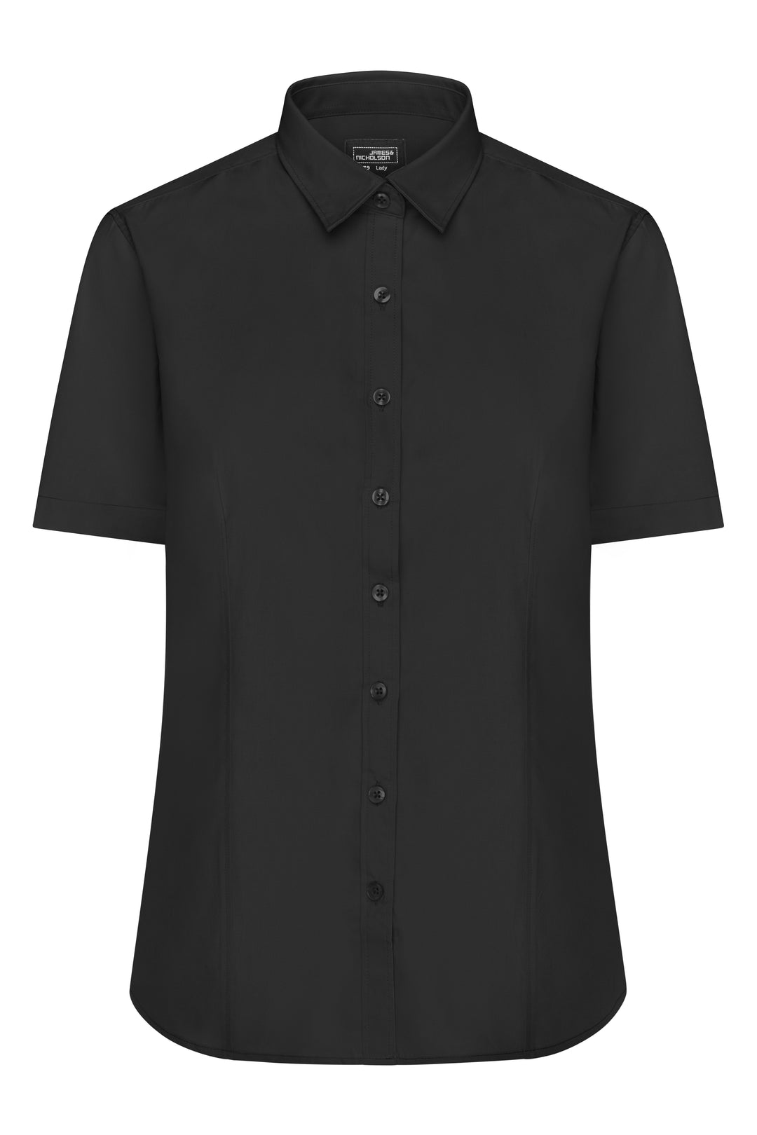 Ladies' Shirt Short-Sleeved Poplin - black
