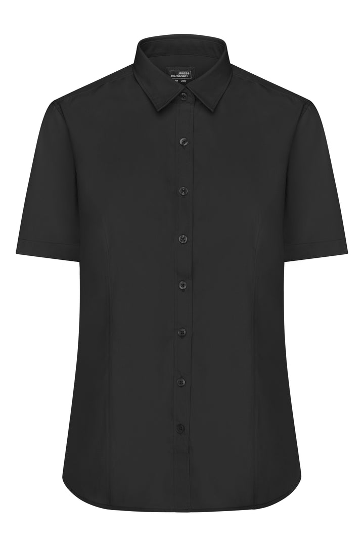 Ladies' Shirt Short-Sleeved Poplin - black