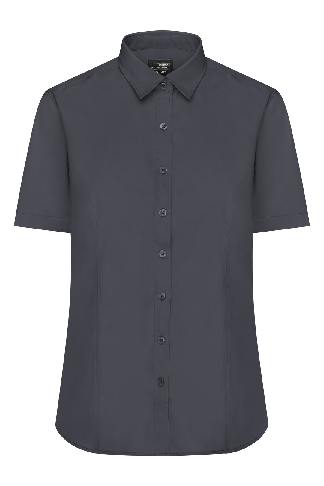 Ladies' Shirt Short-Sleeved Poplin - carbon