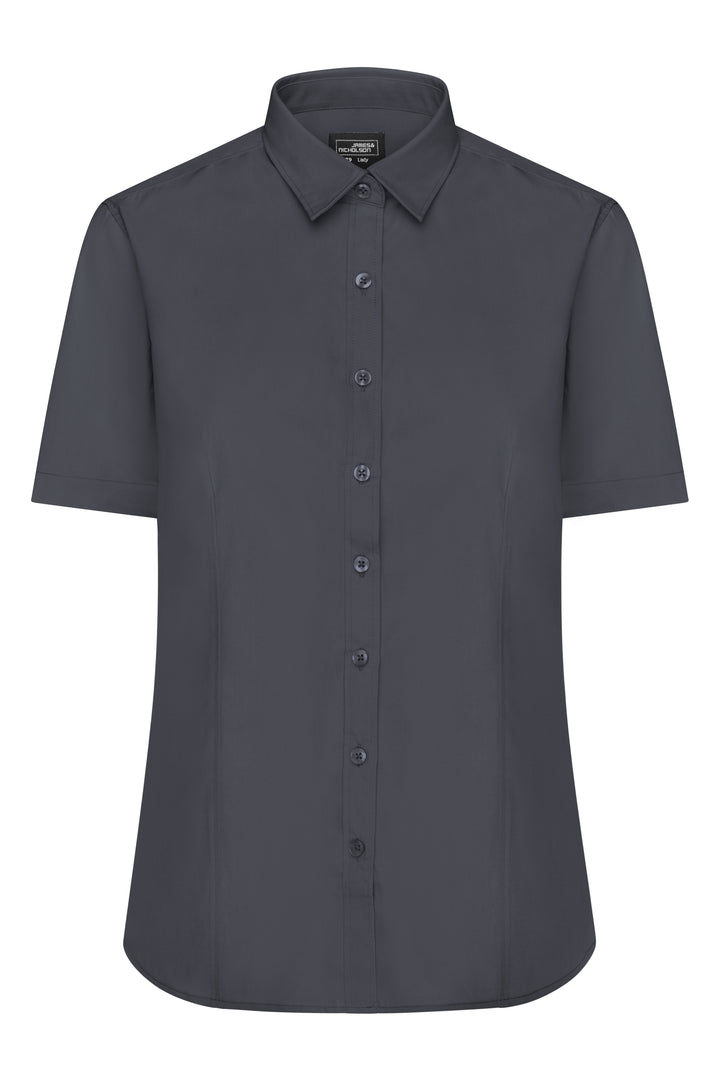 Ladies' Shirt Short-Sleeved Poplin - carbon