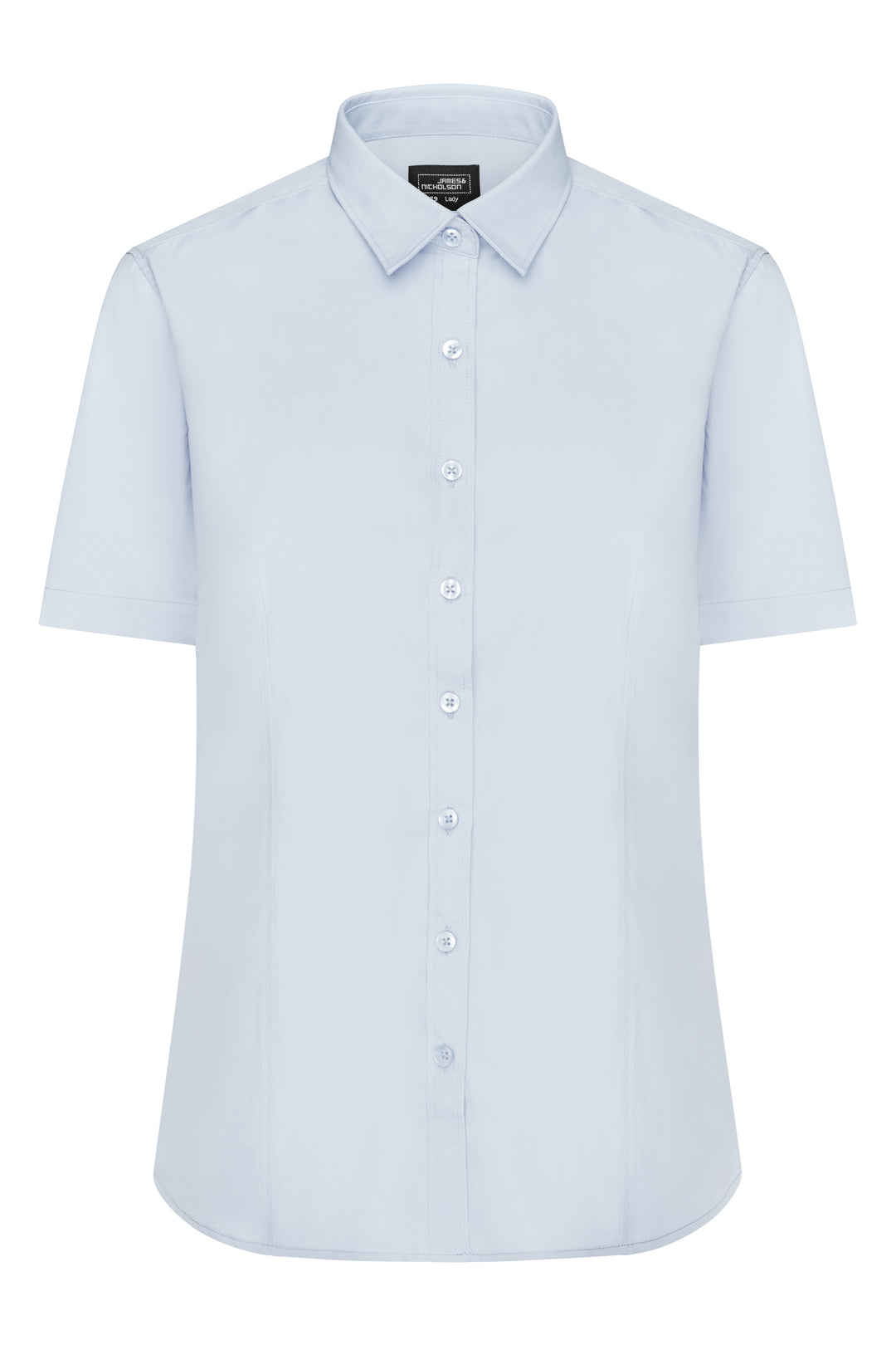 Ladies' Shirt Short-Sleeved Poplin - light-blue