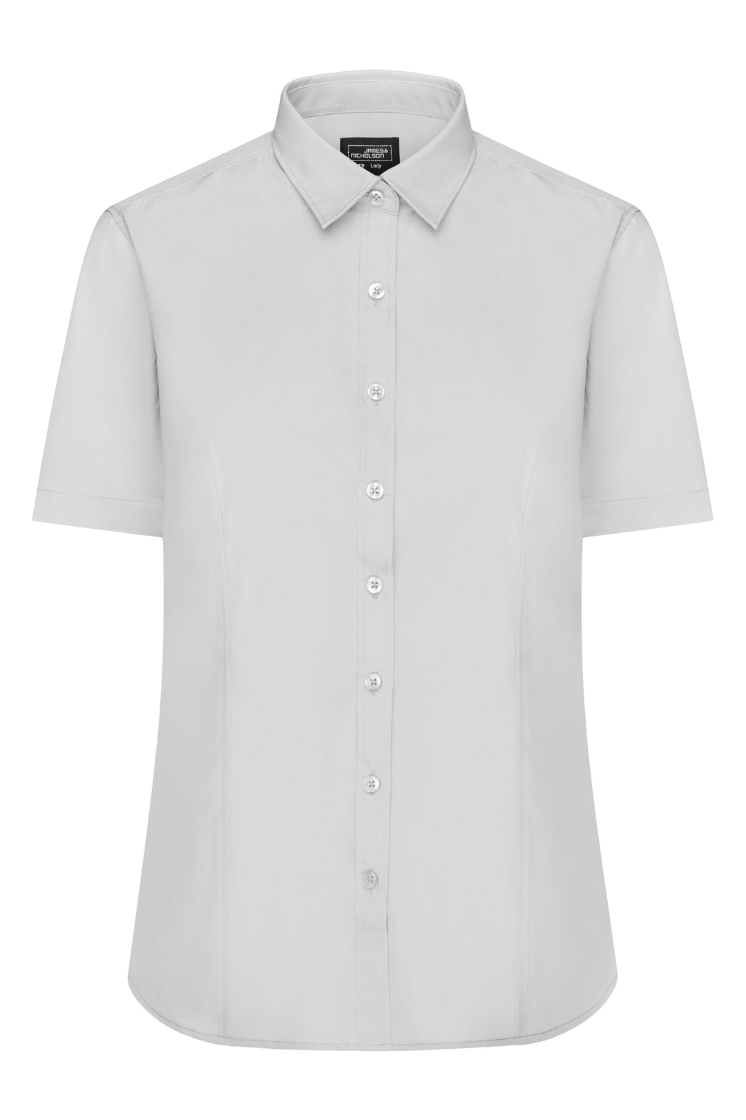 Ladies' Shirt Short-Sleeved Poplin - light-grey
