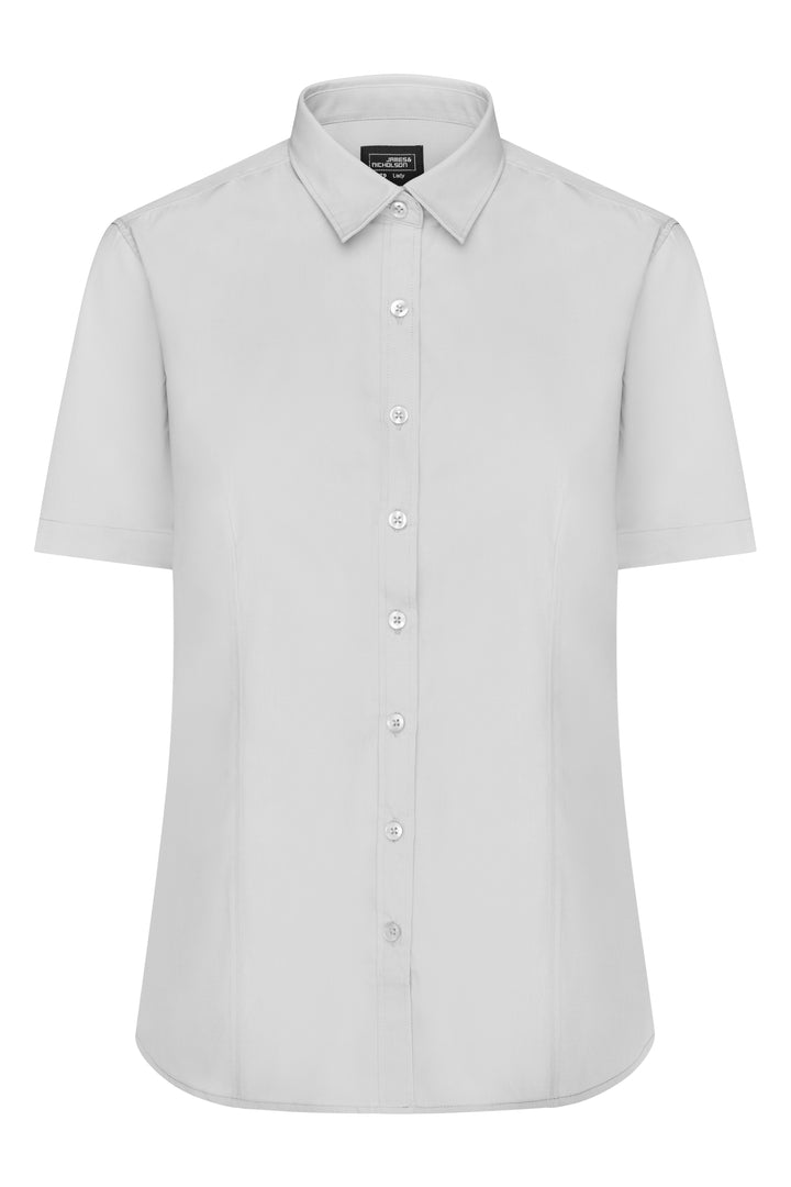Ladies' Shirt Short-Sleeved Poplin - light-grey