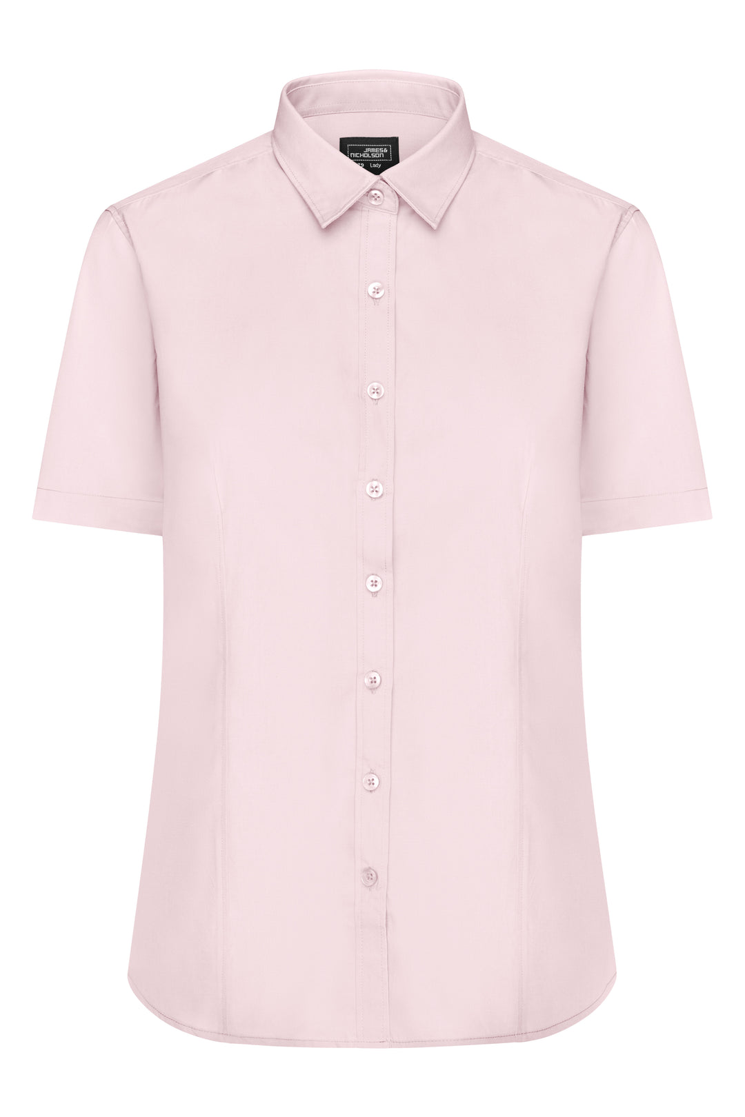 Ladies' Shirt Short-Sleeved Poplin - light-pink