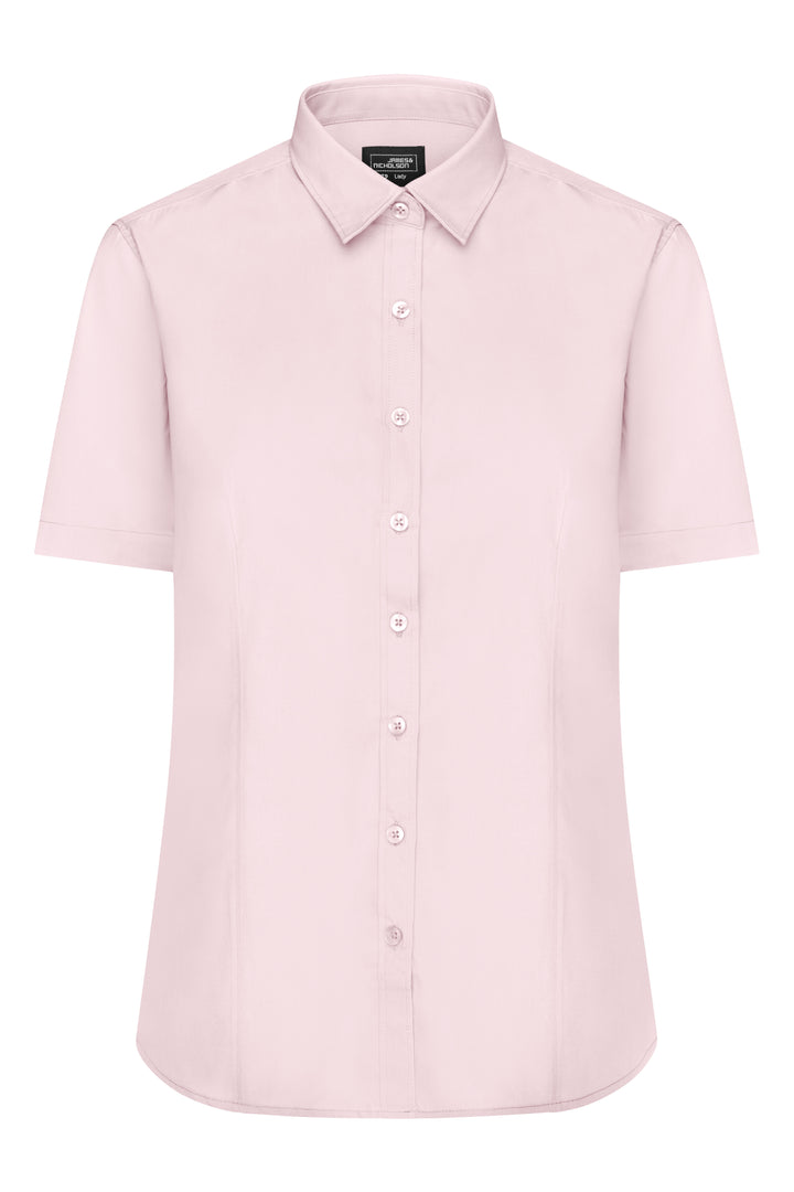Ladies' Shirt Short-Sleeved Poplin - light-pink