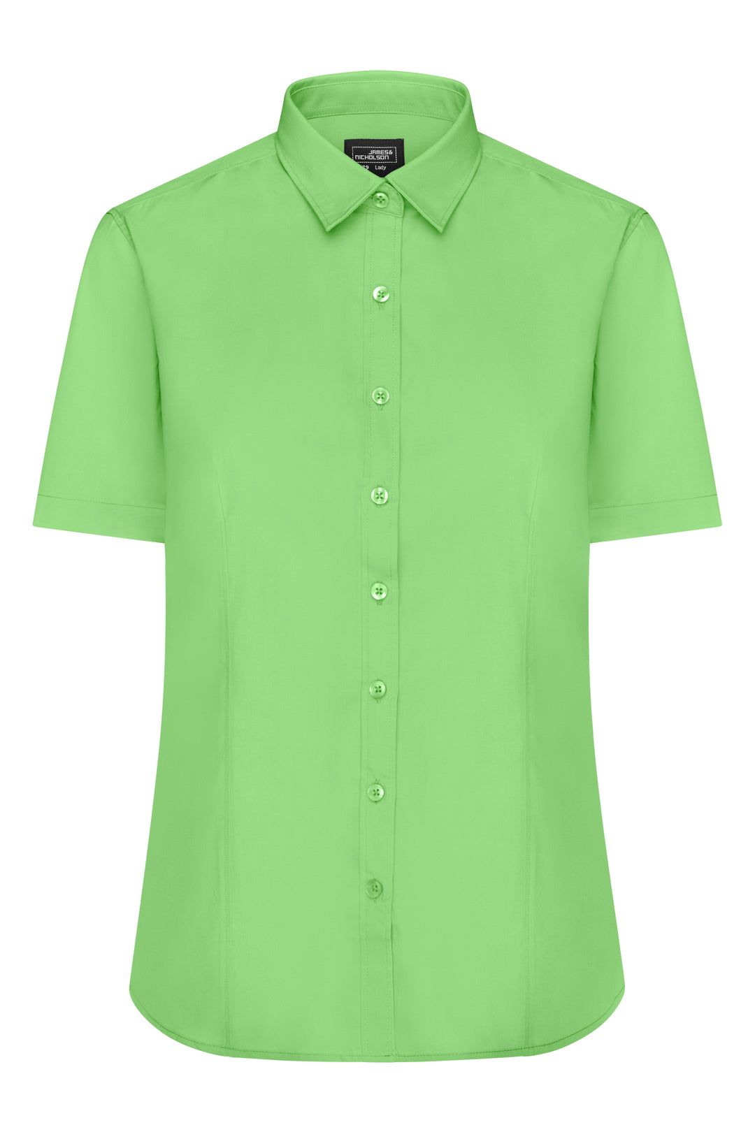 Ladies' Shirt Short-Sleeved Poplin - lime-green