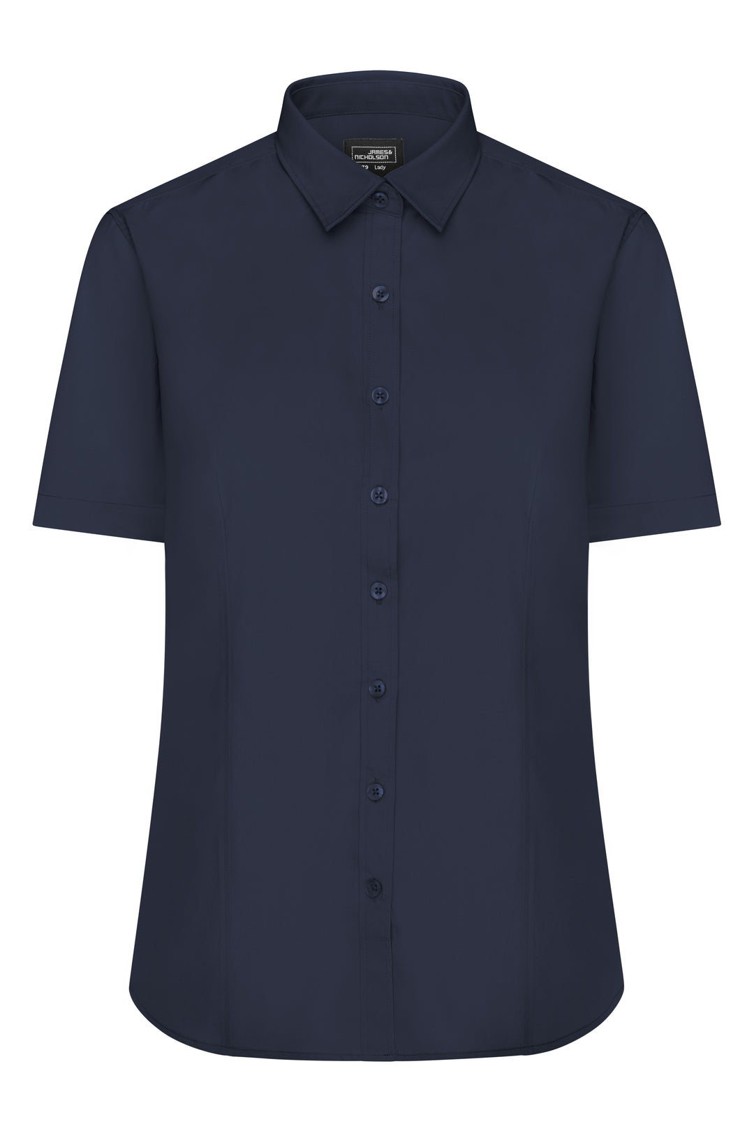 Ladies' Shirt Short-Sleeved Poplin - navy