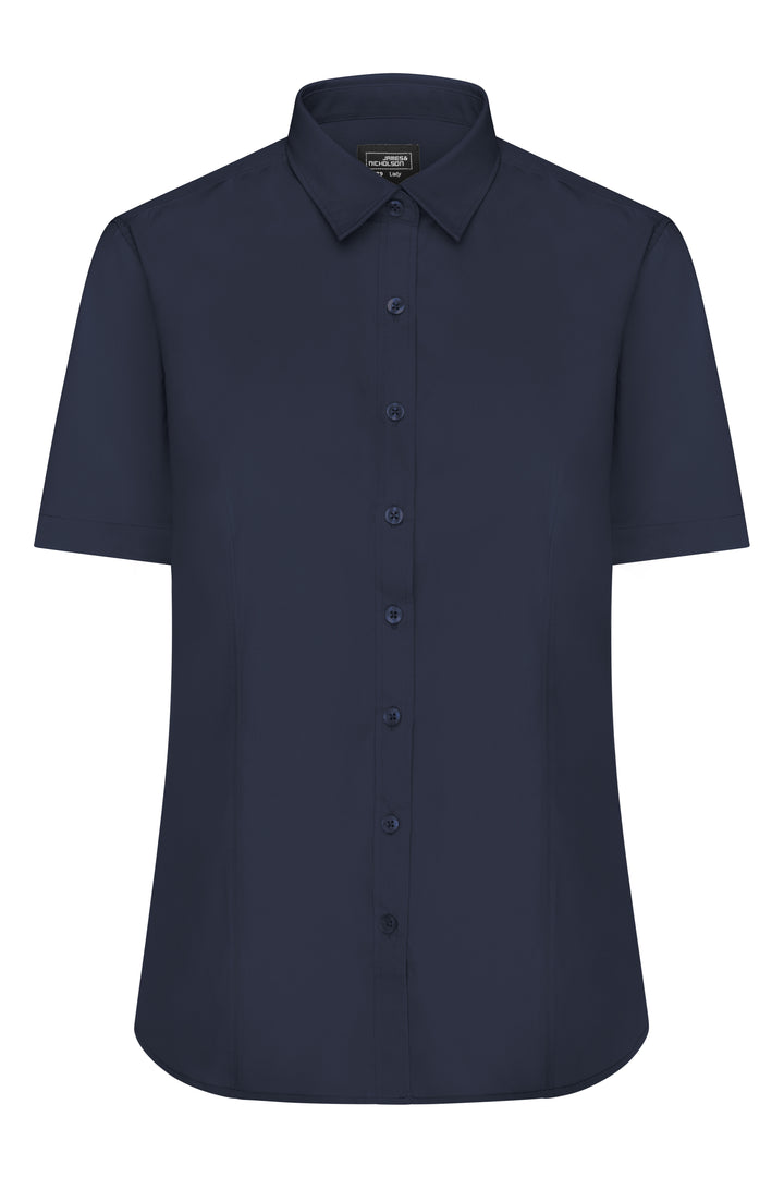 Ladies' Shirt Short-Sleeved Poplin - navy