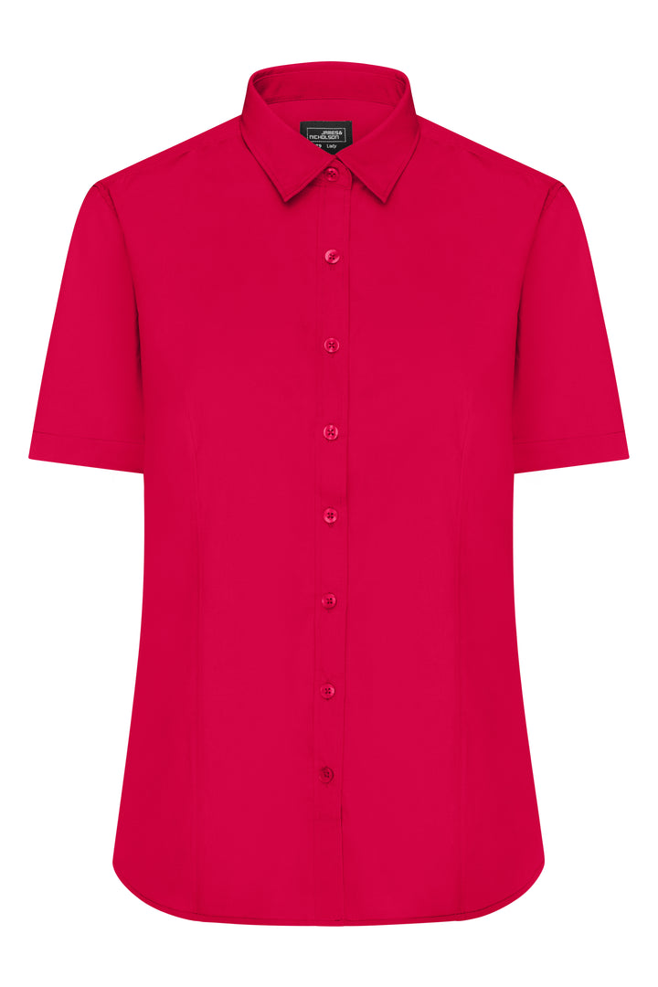 Ladies' Shirt Short-Sleeved Poplin - red