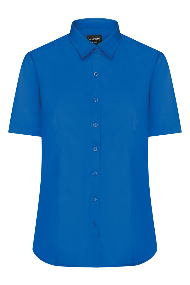 Ladies' Shirt Short-Sleeved Poplin - royal