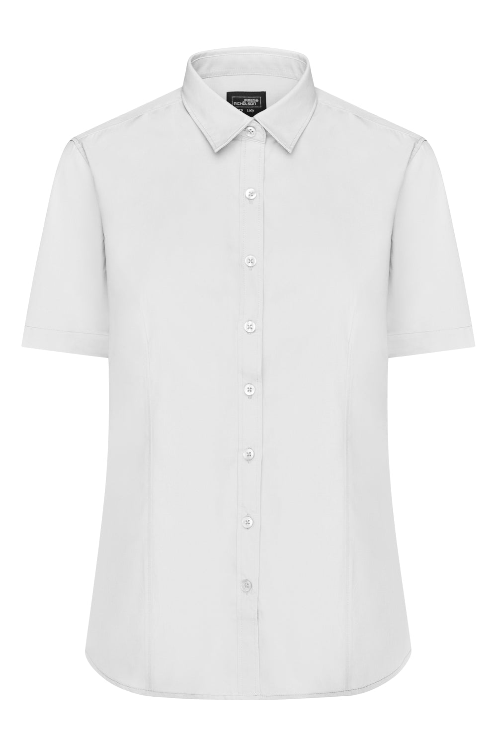Ladies' Shirt Short-Sleeved Poplin - white