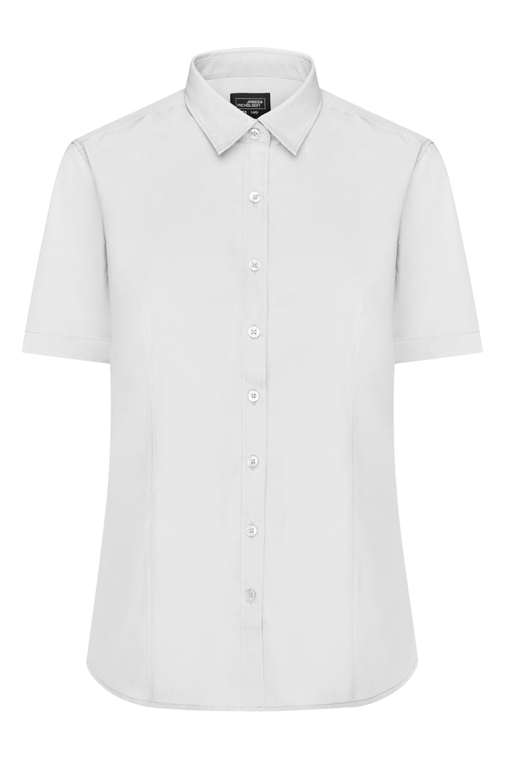 Ladies' Shirt Short-Sleeved Poplin - white