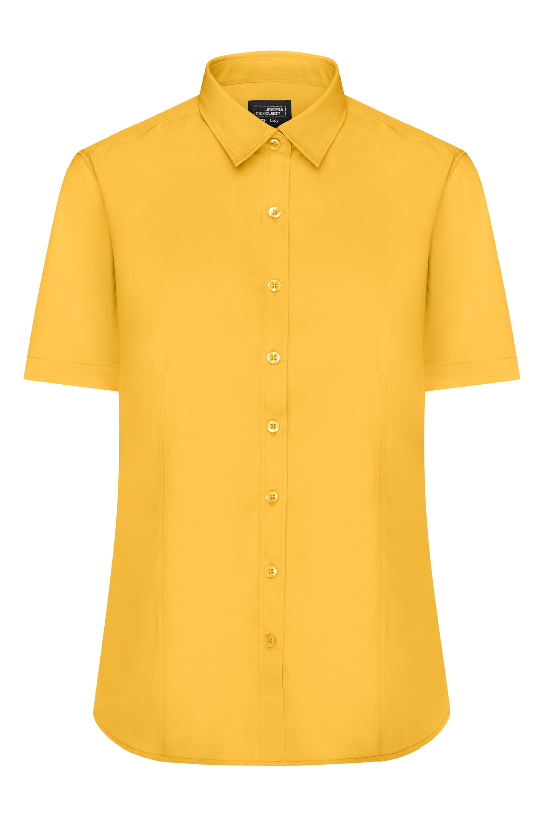 Ladies' Shirt Short-Sleeved Poplin - yellow