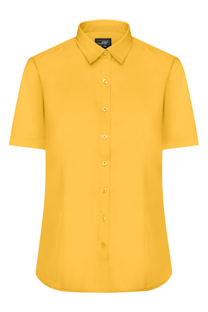 Ladies' Shirt Short-Sleeved Poplin - yellow