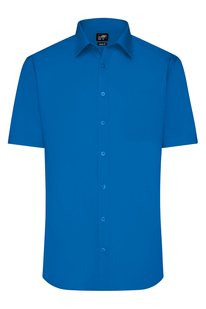 Men's Shirt Short-Sleeved Poplin - royal