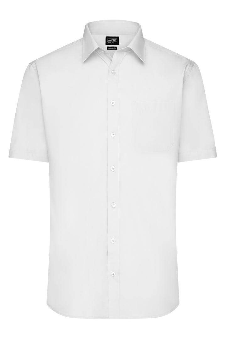 Men's Shirt Short-Sleeved Poplin - white