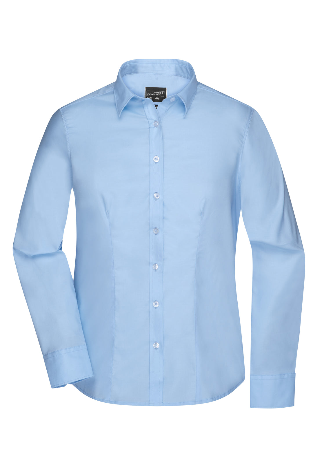Ladies' Shirt Long-Sleeved Micro-Twill - light-blue