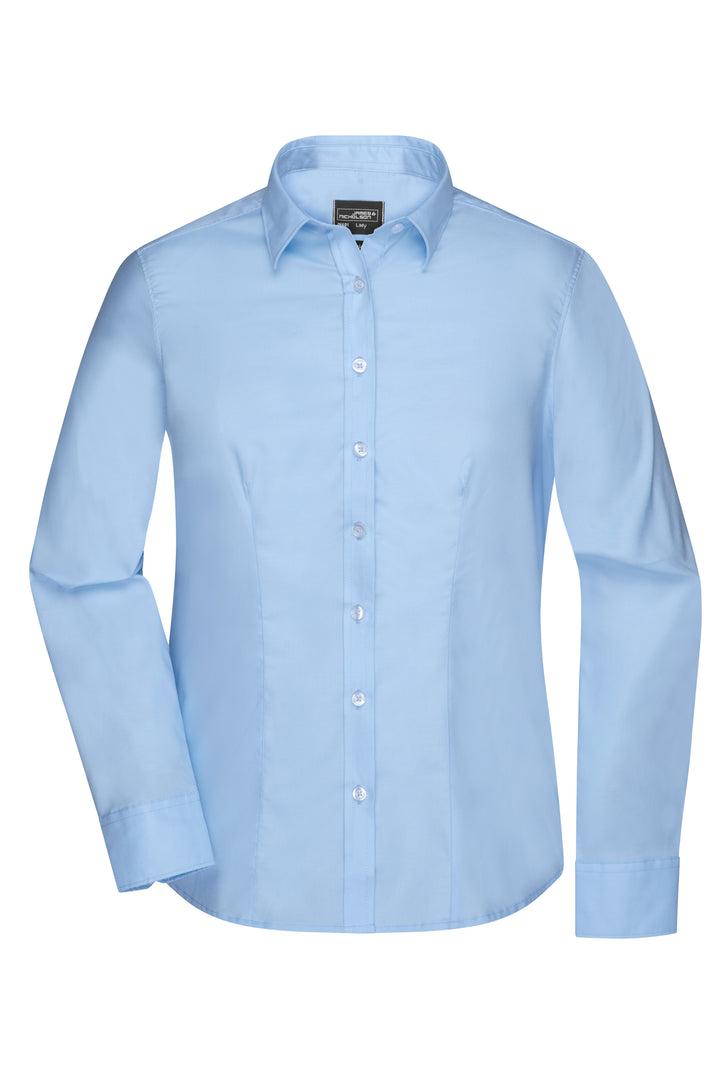 Ladies' Shirt Long-Sleeved Micro-Twill - light-blue