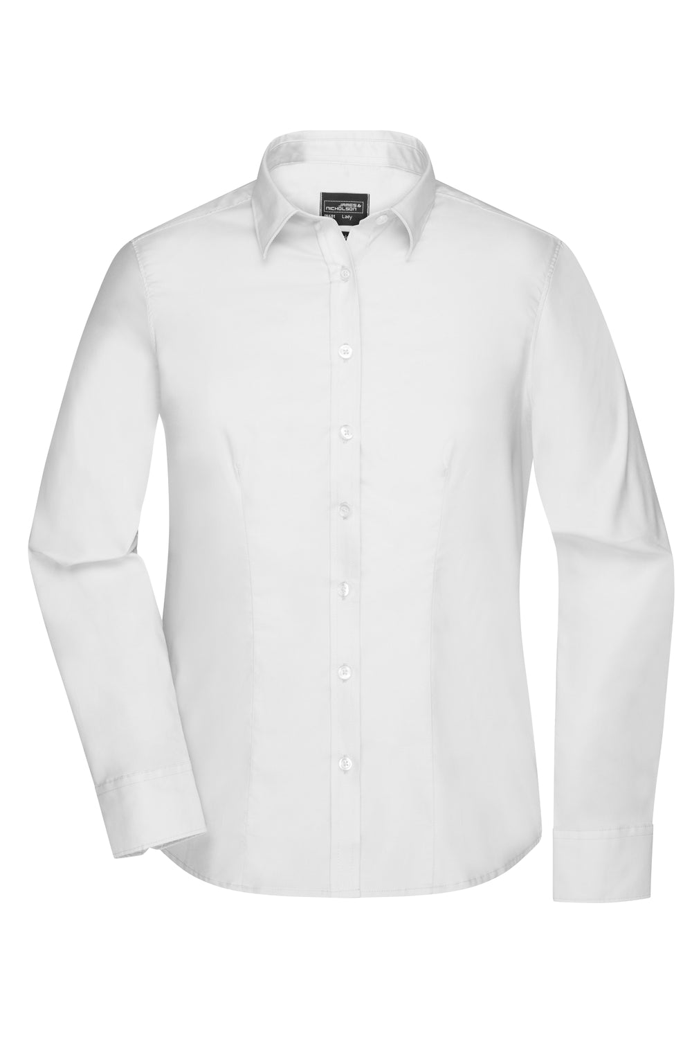 Ladies' Shirt Long-Sleeved Micro-Twill - white