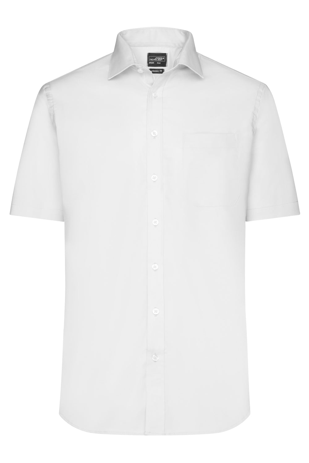 Men's Shirt Short-Sleeved Micro-Twill - white
