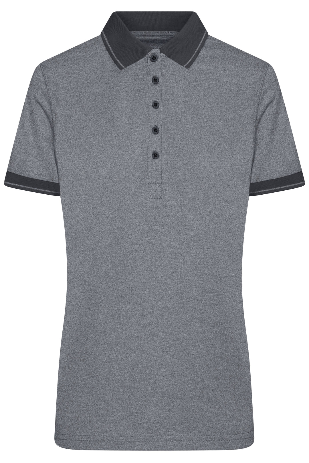 Ladies' Heather Polo - black-melange/black