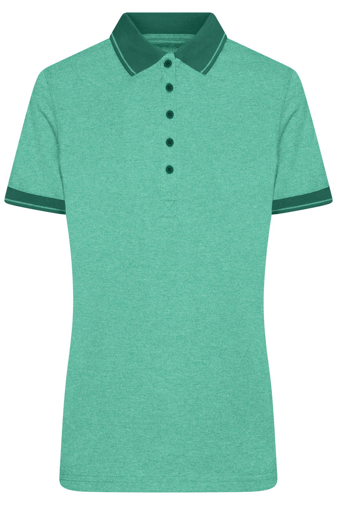 Ladies' Heather Polo - green-melange/dark-green