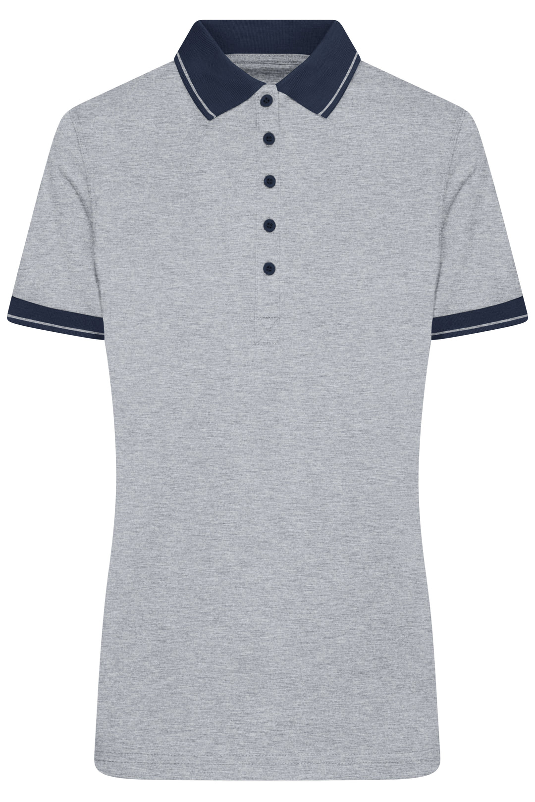 Ladies' Heather Polo - grey-heather/navy