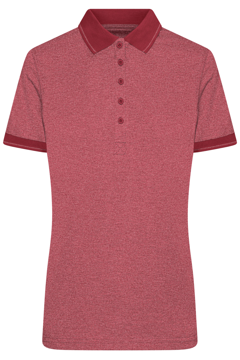 Ladies' Heather Polo - wine-melange/wine