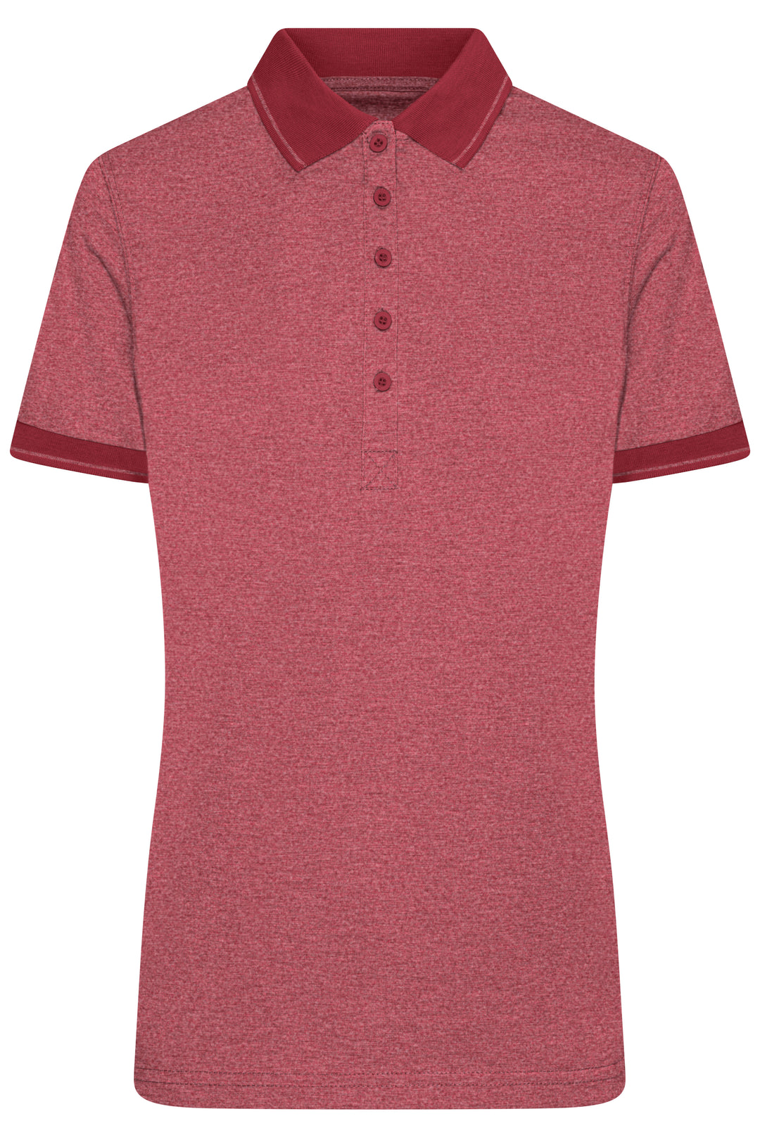 Ladies' Heather Polo - wine-melange/wine