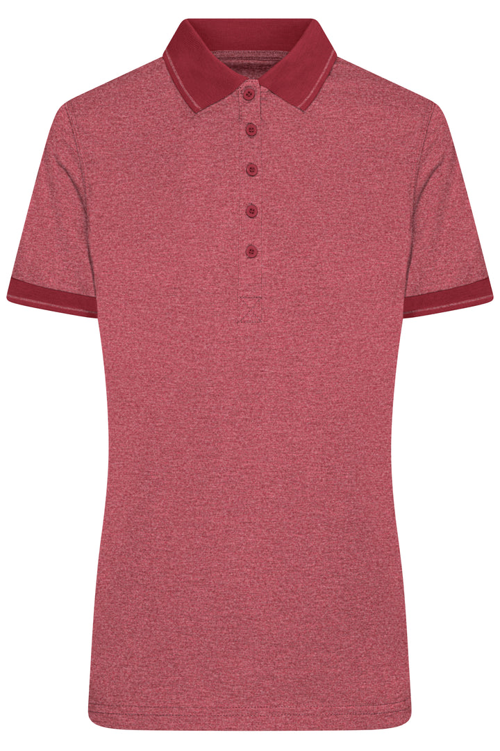 Ladies' Heather Polo - wine-melange/wine