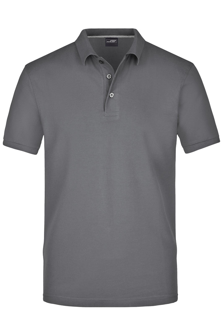 Men's Pima Polo - carbon
