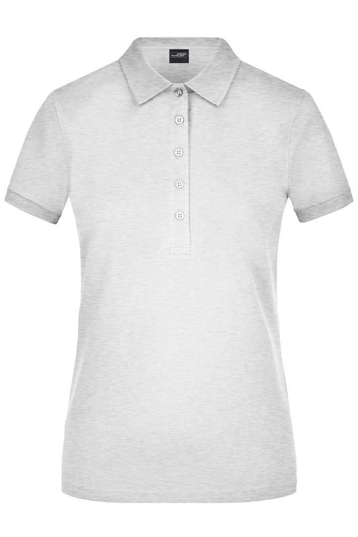 Ladies' Elastic Polo Piqué - grey-heather