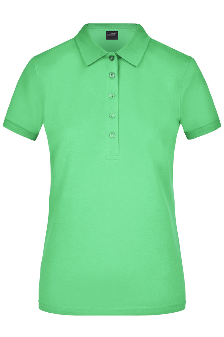 Ladies' Elastic Polo Piqué - lime-green