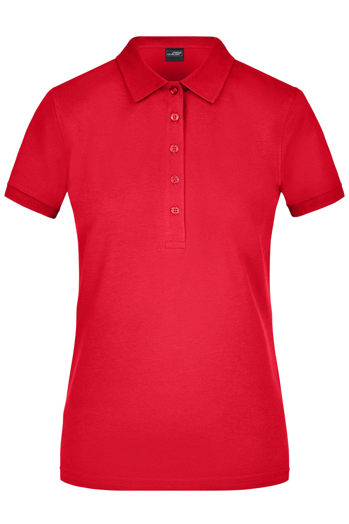 Ladies' Elastic Polo Piqué - red