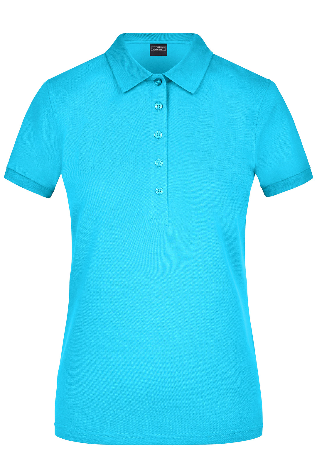 Ladies' Elastic Polo Piqué - turquoise