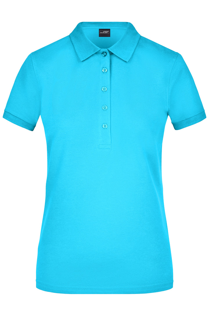 Ladies' Elastic Polo Piqué - turquoise